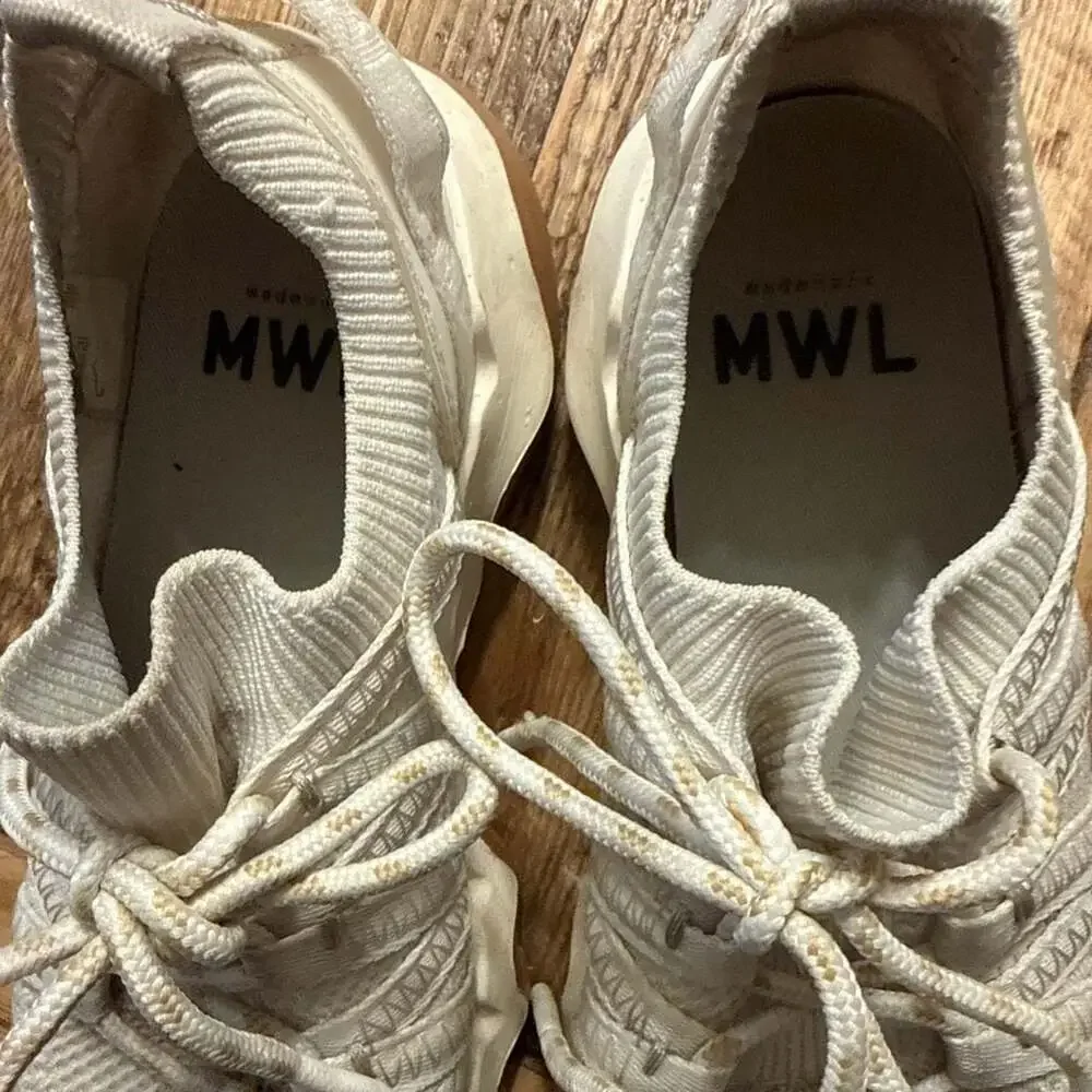 Madewell MWL Knit Trainer Sneakers White
